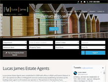 Tablet Screenshot of lucasjamesestateagents.co.uk